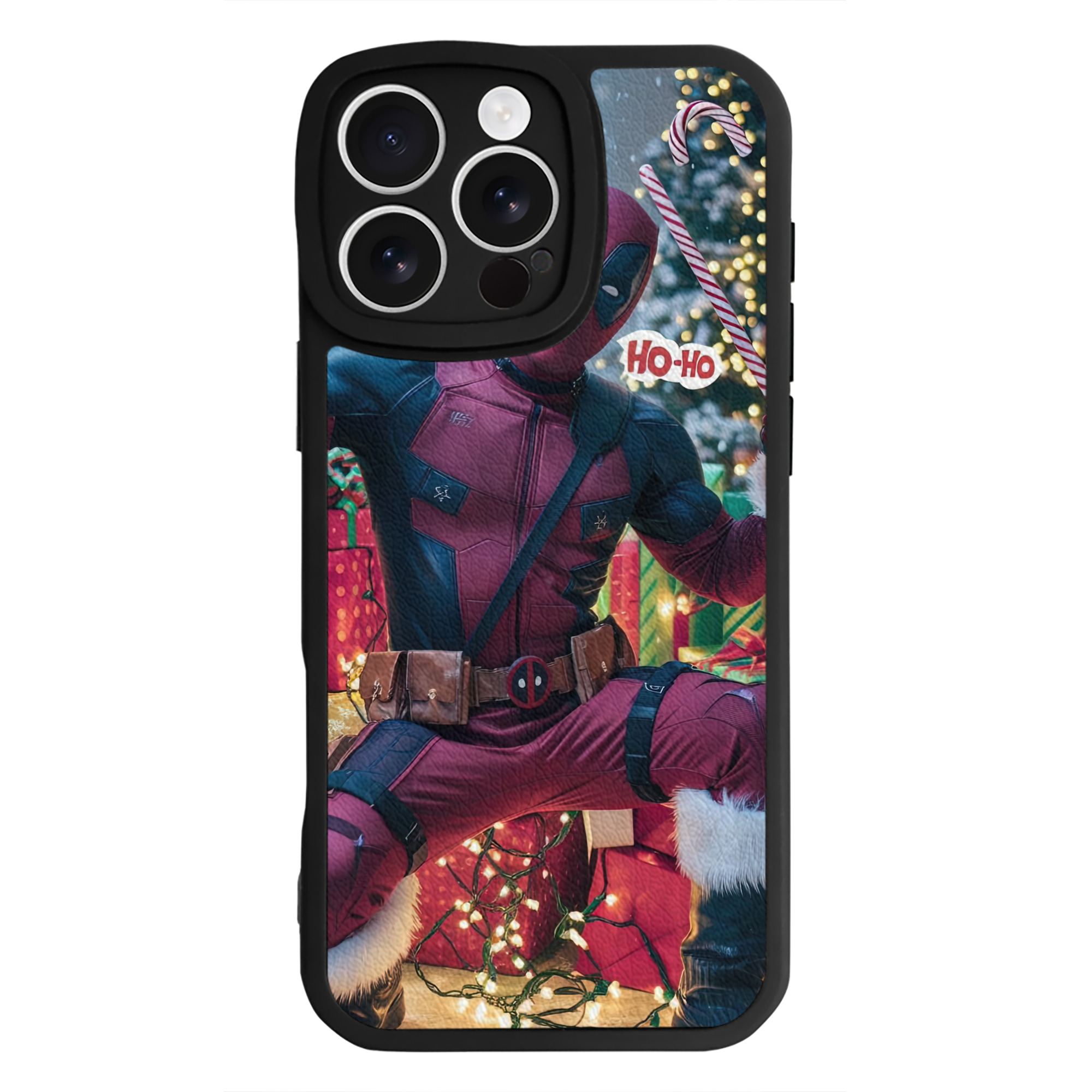 （画像用） Deadpool デッドプール 【iPhone 16シリーズ対応】シリコンスマホケース（レザー調） 材質：シリコン